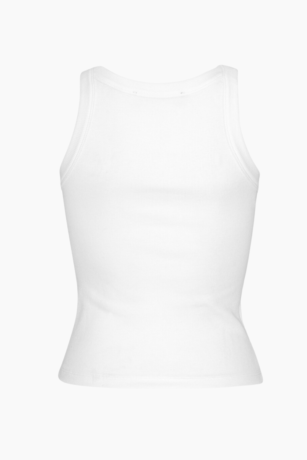 Ribbed Tank Top - Bright White - ROTATE