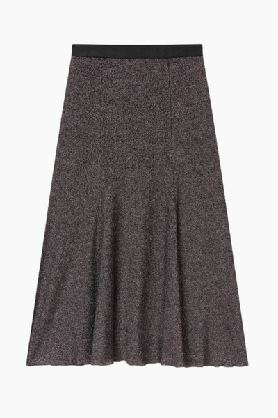 2x2 Lurex Saga Skirt - Gun Metal - Mads Nørgaard