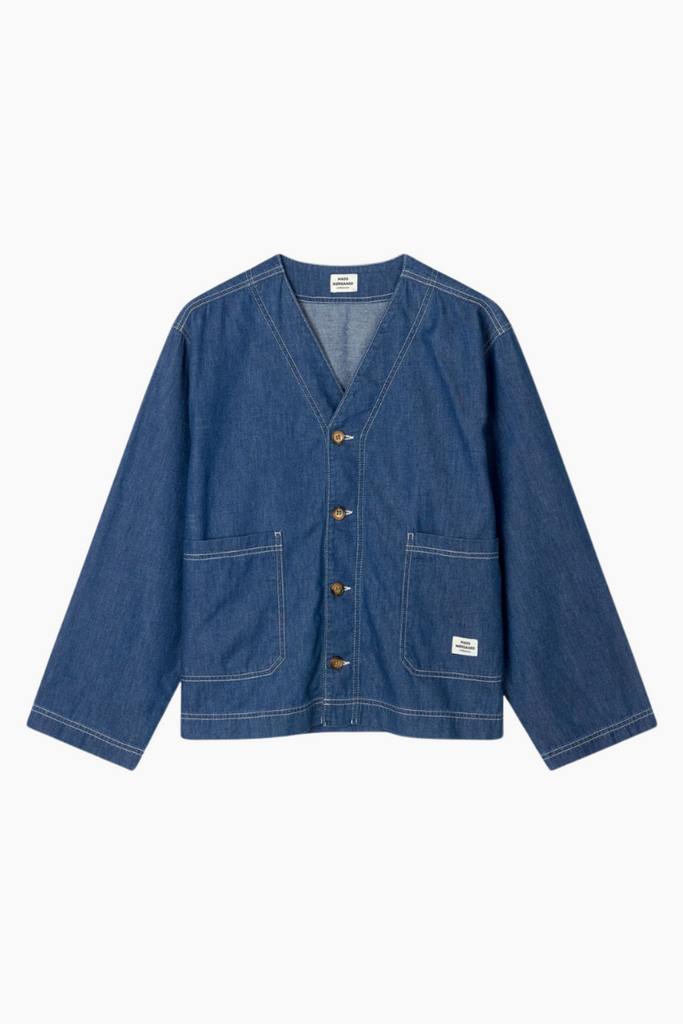 Air Denim Jonna Shirt - Mid Blue Denim - Mads Nørgaard