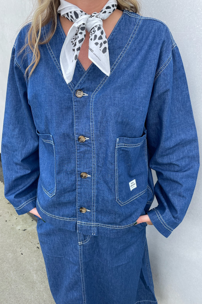 Air Denim Jonna Shirt - Mid Blue Denim - Mads Nørgaard