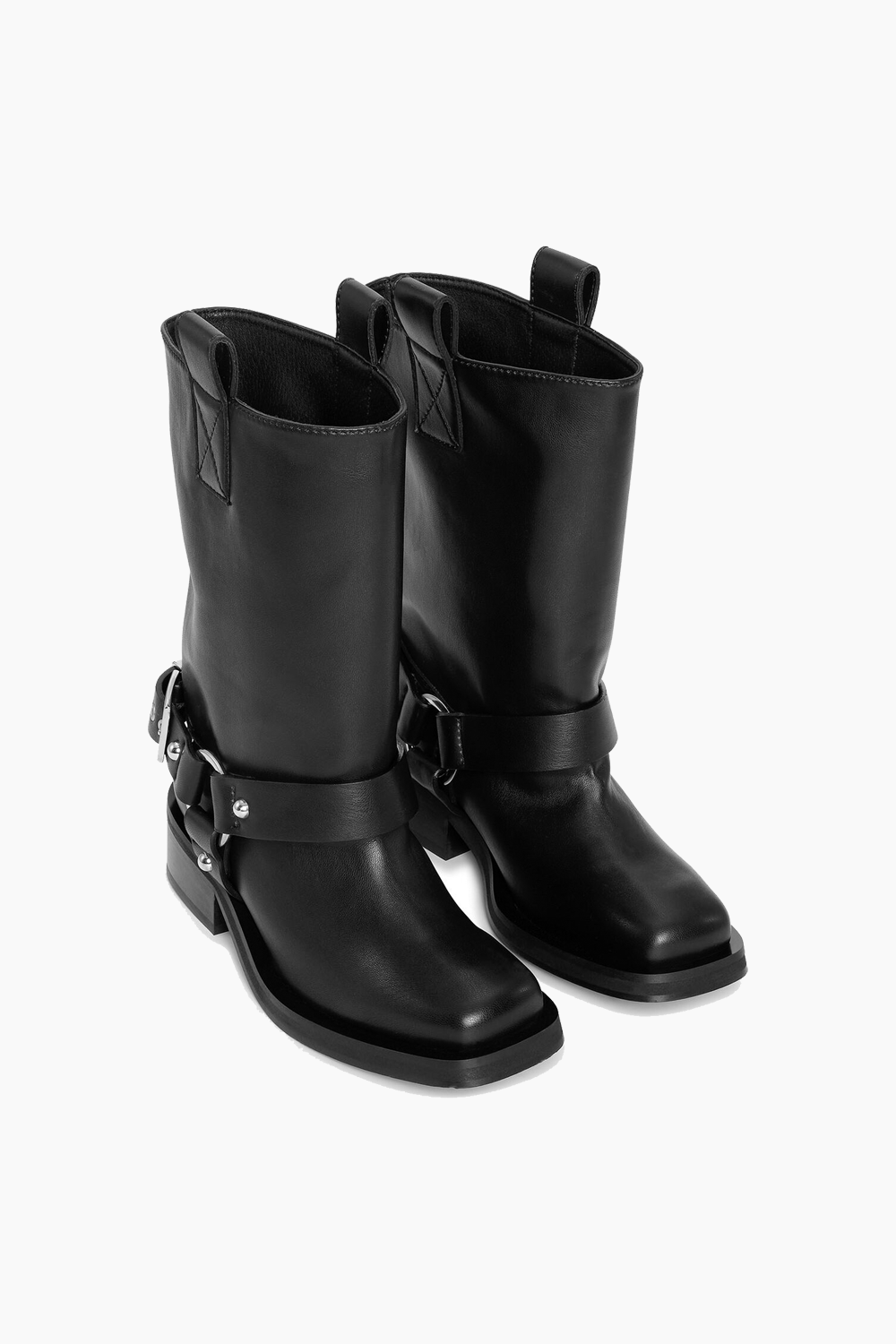 Biker Tubular Mid Shaft Boot S2275 - Black - GANNI