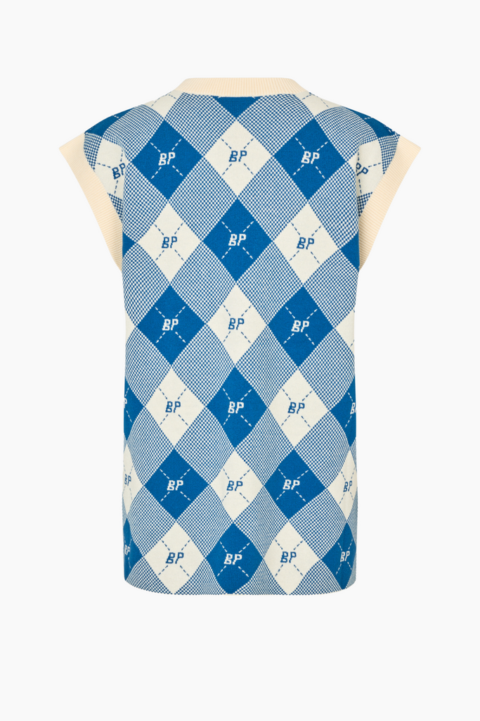 Castella Vest - Federal Blue Check - Baum und Pferdgarten