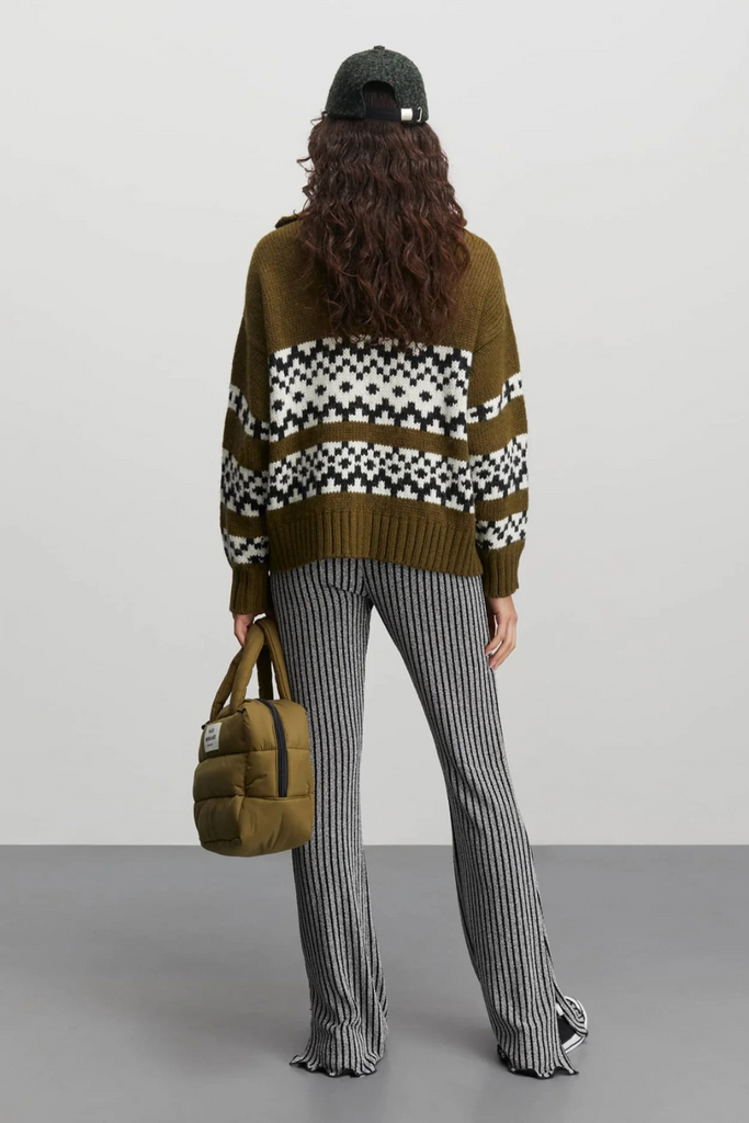 Crash Bjork Cardigan - Martini Olive - Mads Nørgaard