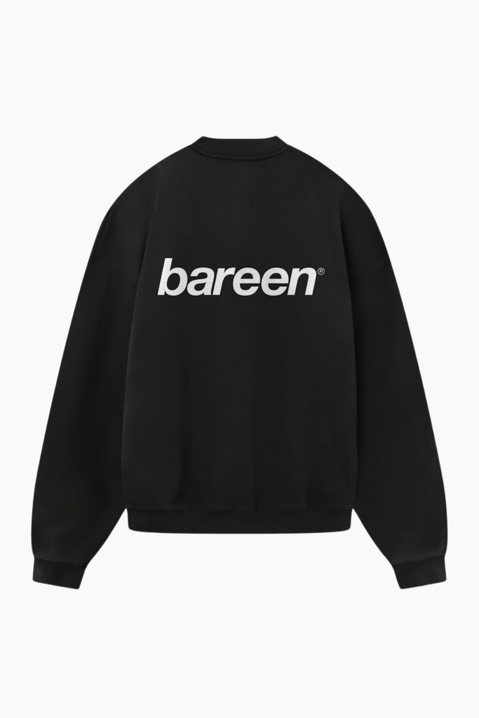 Crewneck Oversize Logo 2.0 - Black - bareen