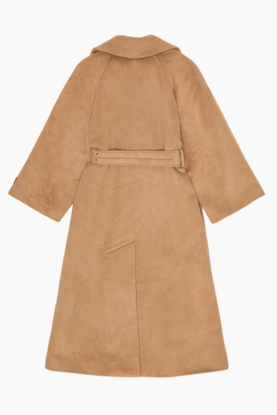 Double Face Wool Coat - Latte - GANNI