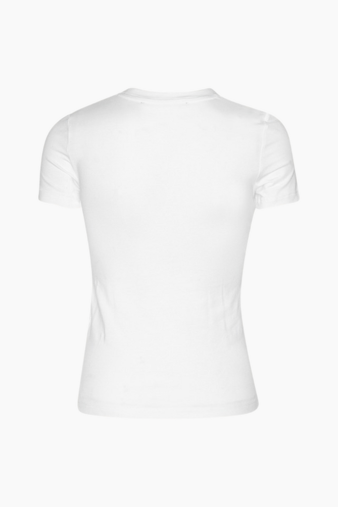 Fitted Twisted T-Shirt - Bright White - ROTATE