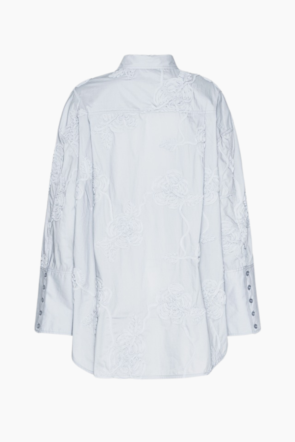 Flower Oversized Shirt - Skyway Blue - ROTATE