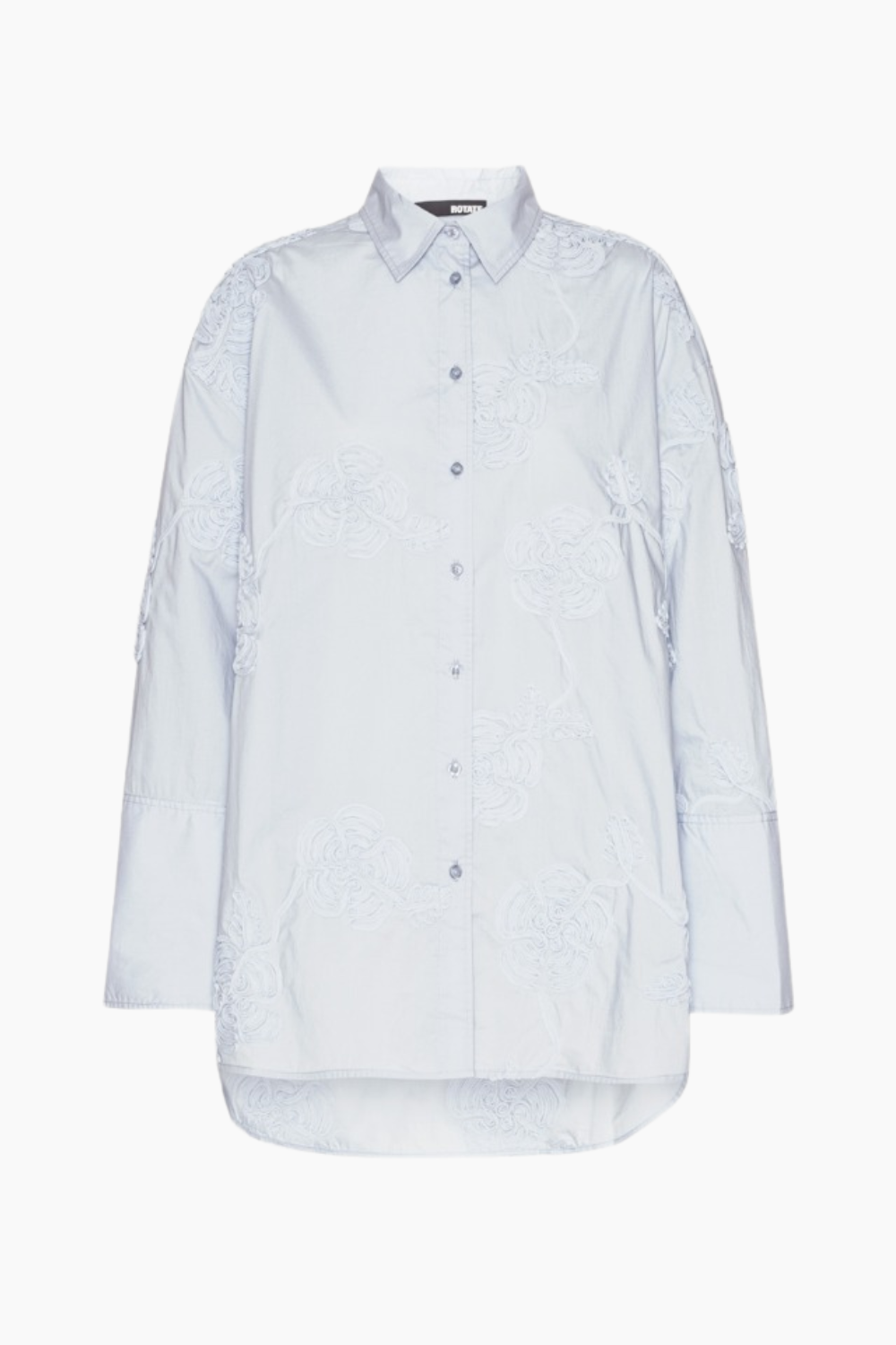 Flower Oversized Shirt - Skyway Blue - ROTATE