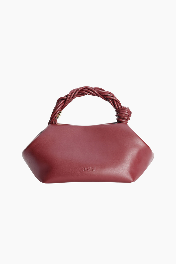 Ganni Bou Bag Small A5313 - Burgundy - GANNI