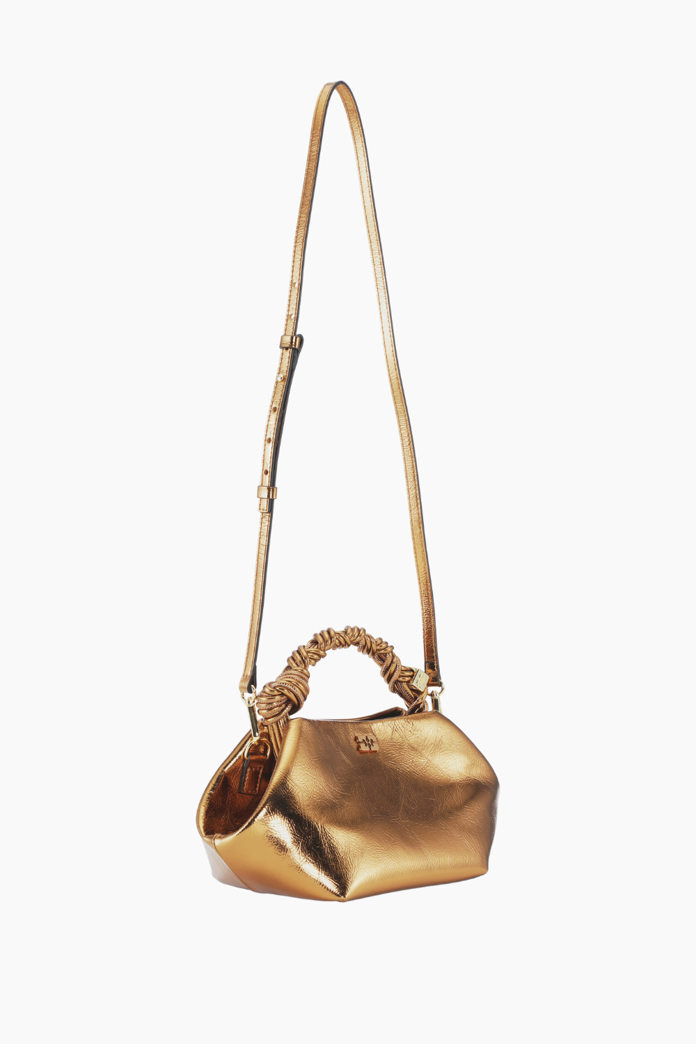 Ganni Bou Bag Small Metallic A6084 - Bronze - GANNI