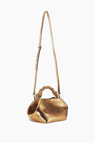 Ganni Bou Bag Small Metallic A6084 - Bronze - GANNI