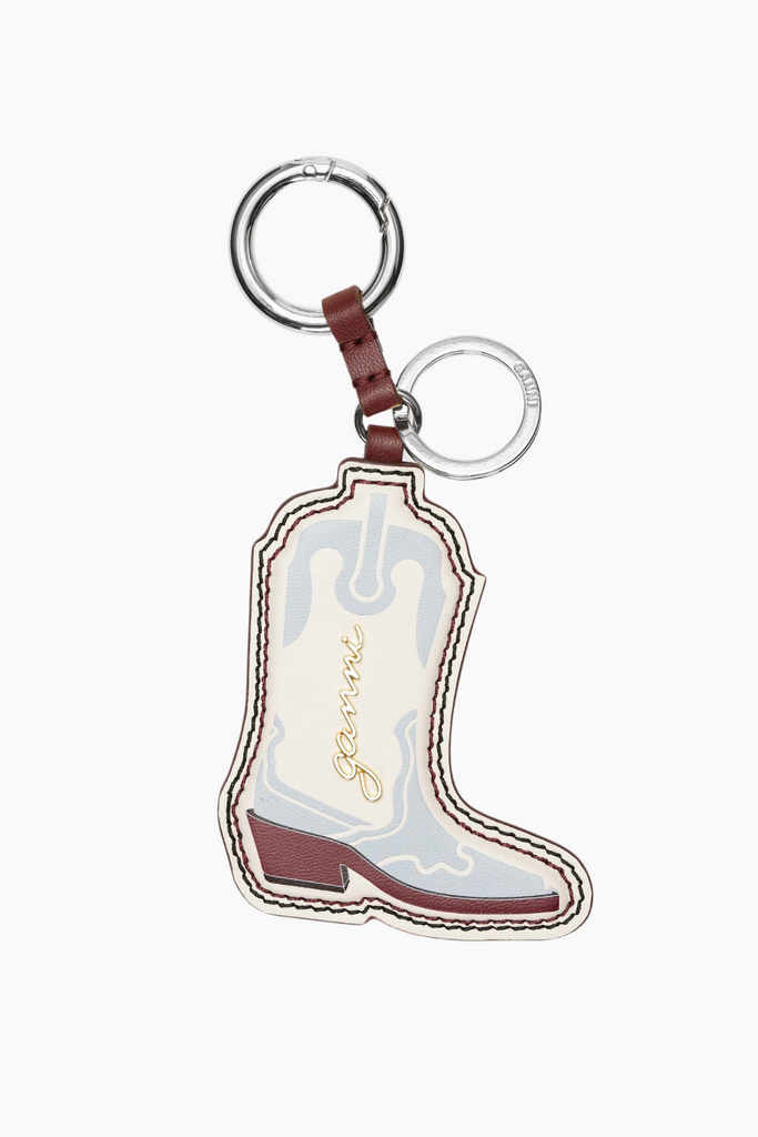 Ganni Western Boot Keyring A6408 - Icy Blue - GANNI