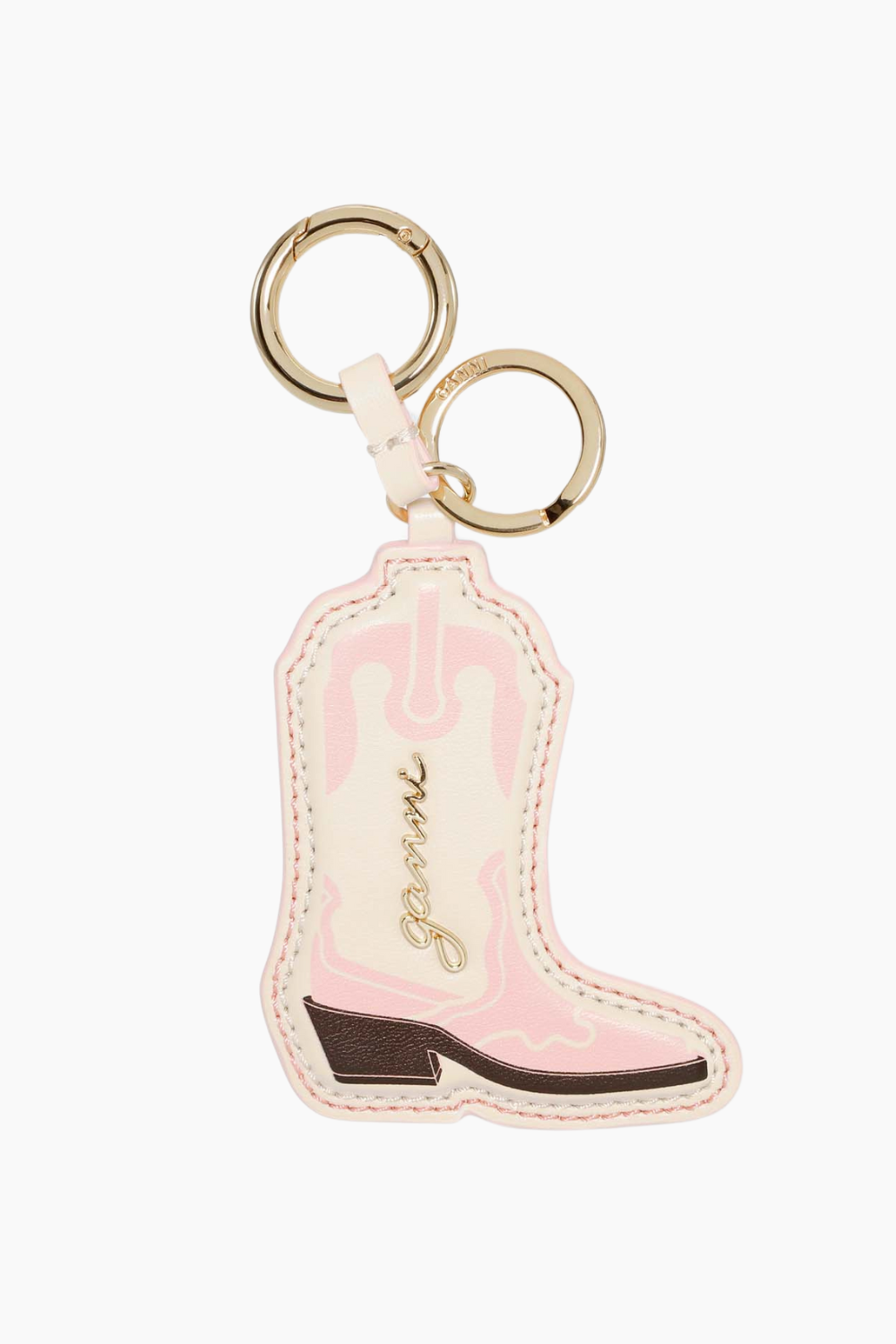 Ganni Western Boot Keyring A6548 - Chalk Pink - GANNI