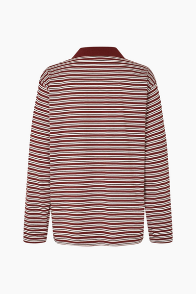 Jeanni Polo - Bordeaux Polo Stripe - Baum und Pferdgarten