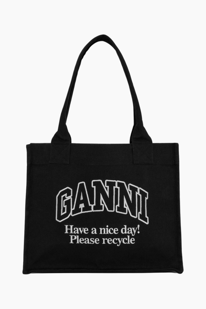 Large Easy Shopper Contrasted Logo A6647 - Phantom - GANNI