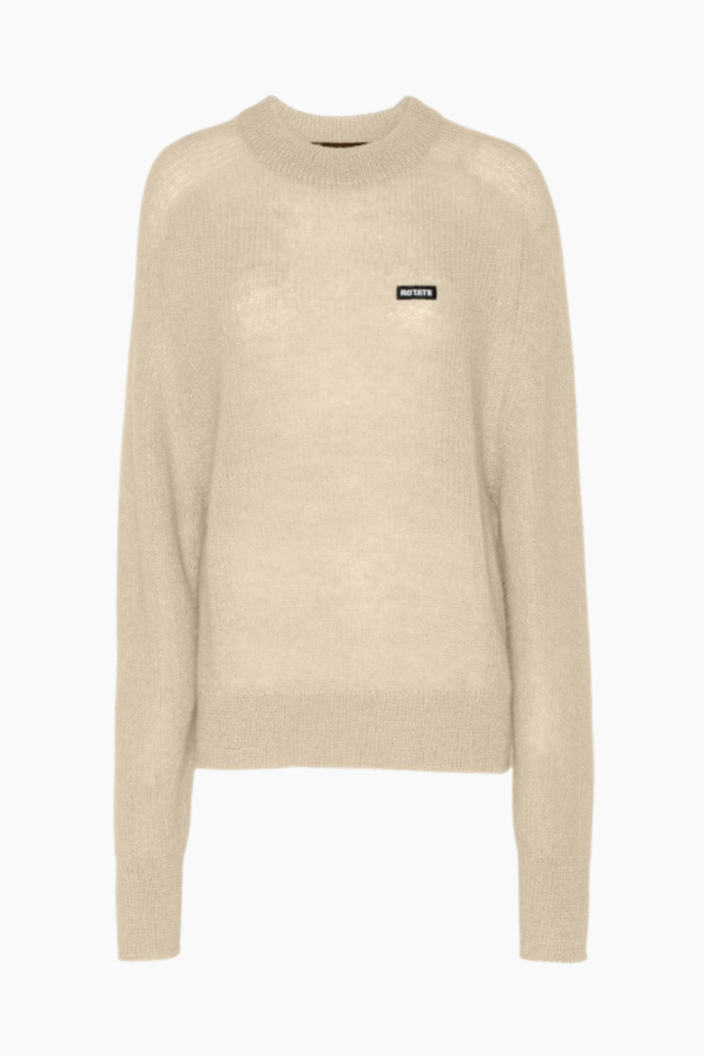 Light Knit Logo Sweater - Parchment - ROTATE