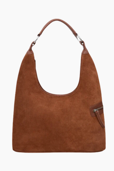 Lola Shoulder Bag - Brown Suede - Silfen Studio