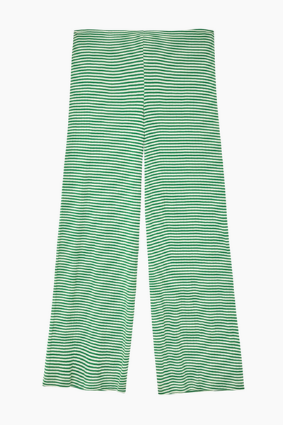 NPS Nova Pants Fine Stripe - Green/Ecru - Nørgaard på Strøget