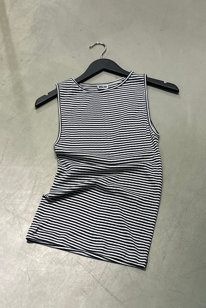 NPS Tank Top Fine Stripe - Marine/Ecru - Nørgaard på Strøget