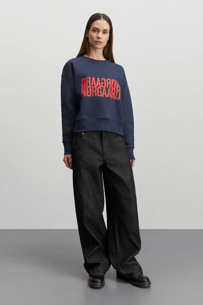 Organic Sweat Tilvina Sweatshirt - Parisian Night - Mads Nørgaard