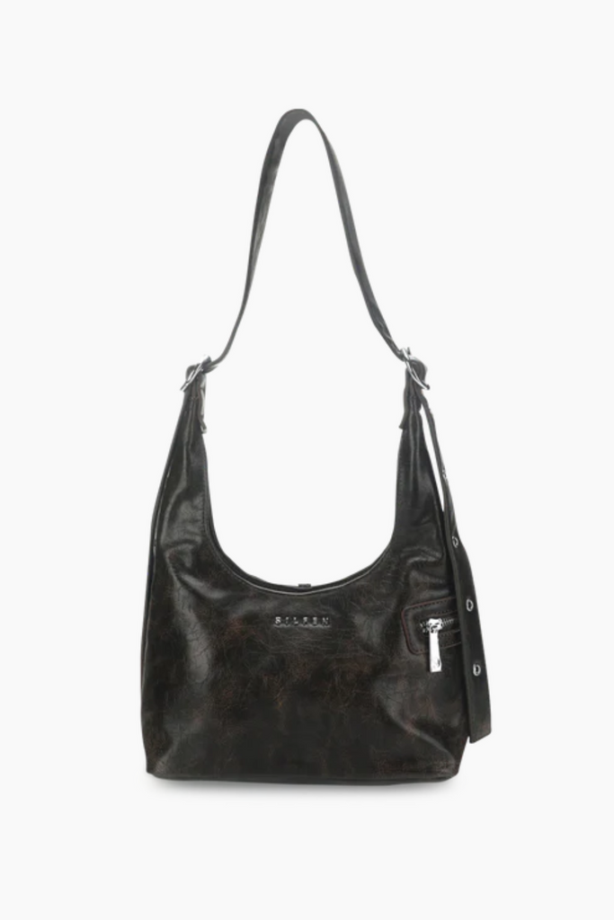 Lotta Shoulder Bag - Brown Cracked - Silfen Studio