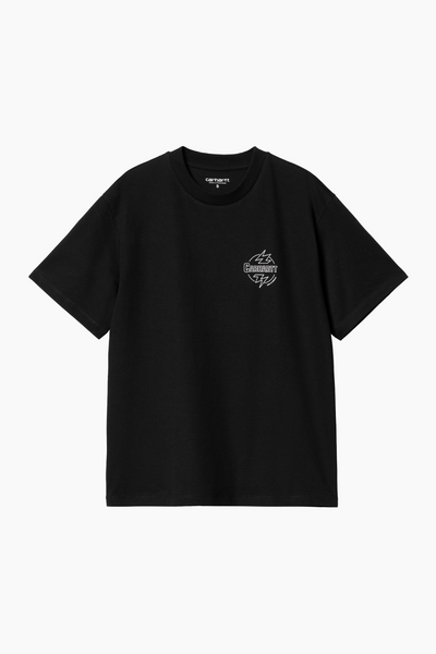 W' S/S Ablaze T-Shirt - Black / White - Carhartt WIP