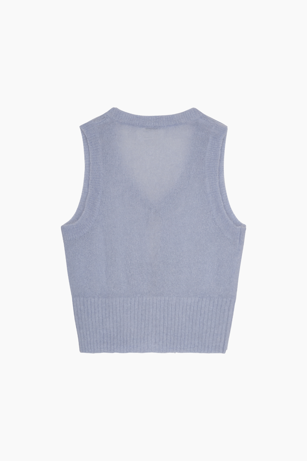 Light Mohair Tie String Vest K2307 - Heather - GANNI