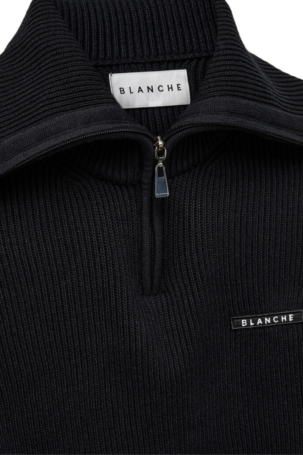Carrick-BL Collar Zip - Black - Blanche