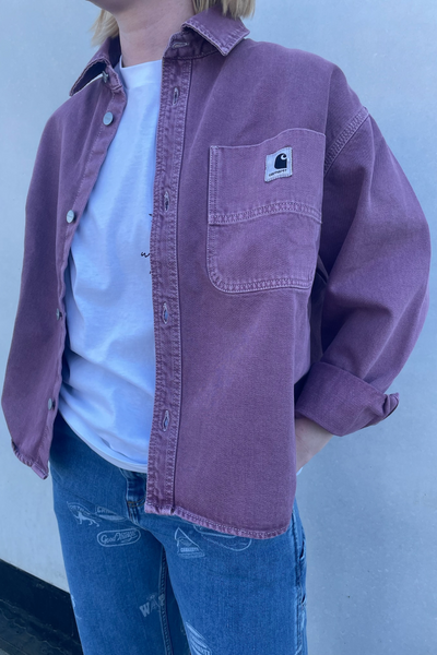 W' Georgia Shirt Jac - Dusty Fuchsia (Stone Dyed) - Carhartt WIP