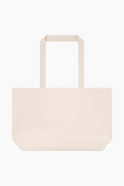 Panelled Canvas Bag - White - bareen