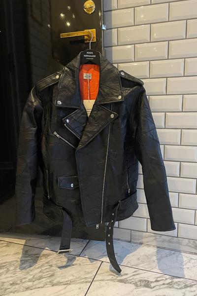 Patch Leather Berline Jacket - Black - Mads Nørgaard