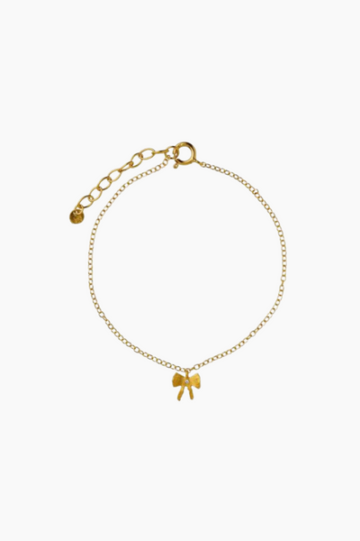 Petit Bow with Stone Bracelet - Gold - Stine A