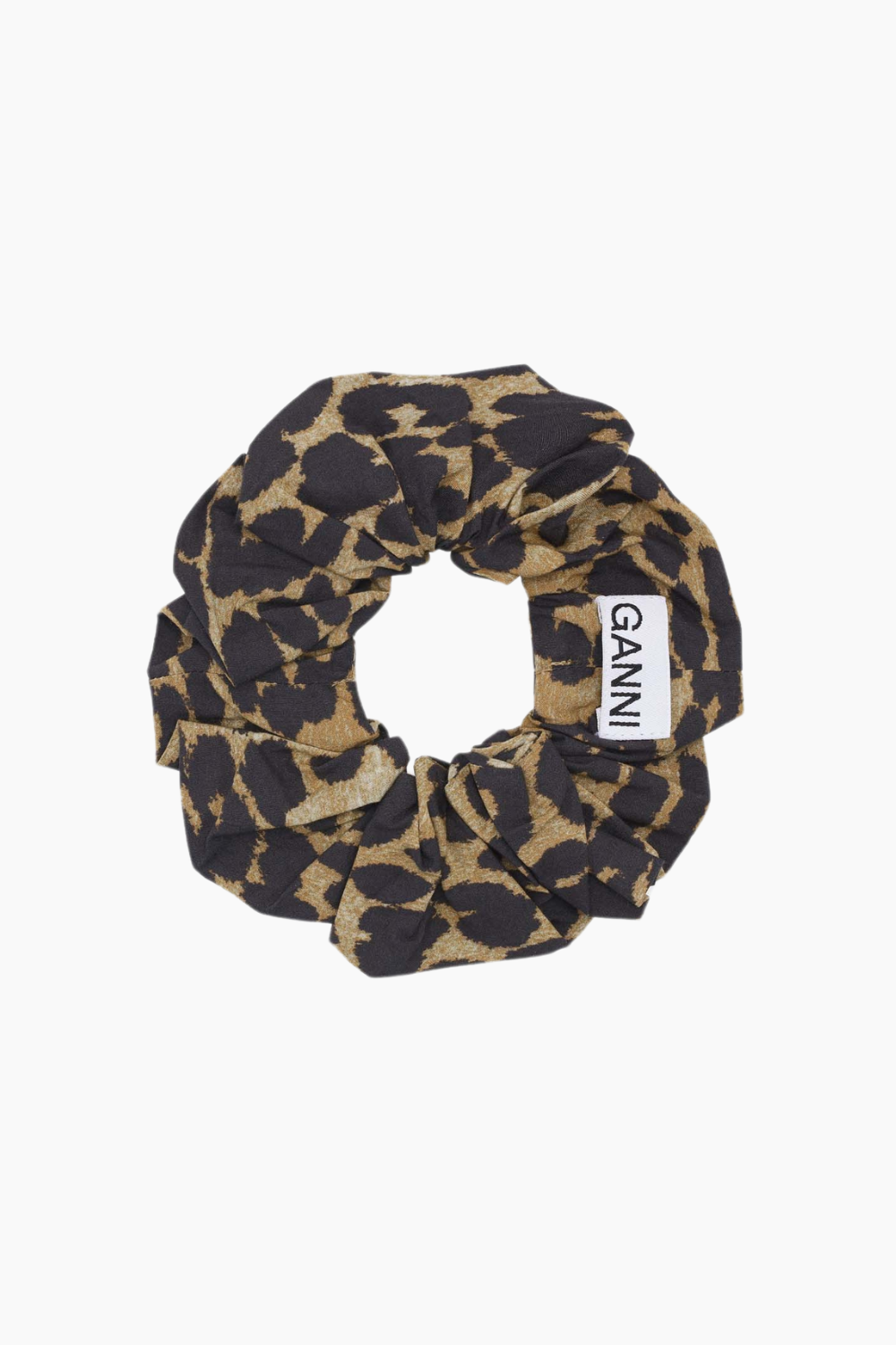 Printed Cotton Scrunchie A5993 - Leopard - GANNI