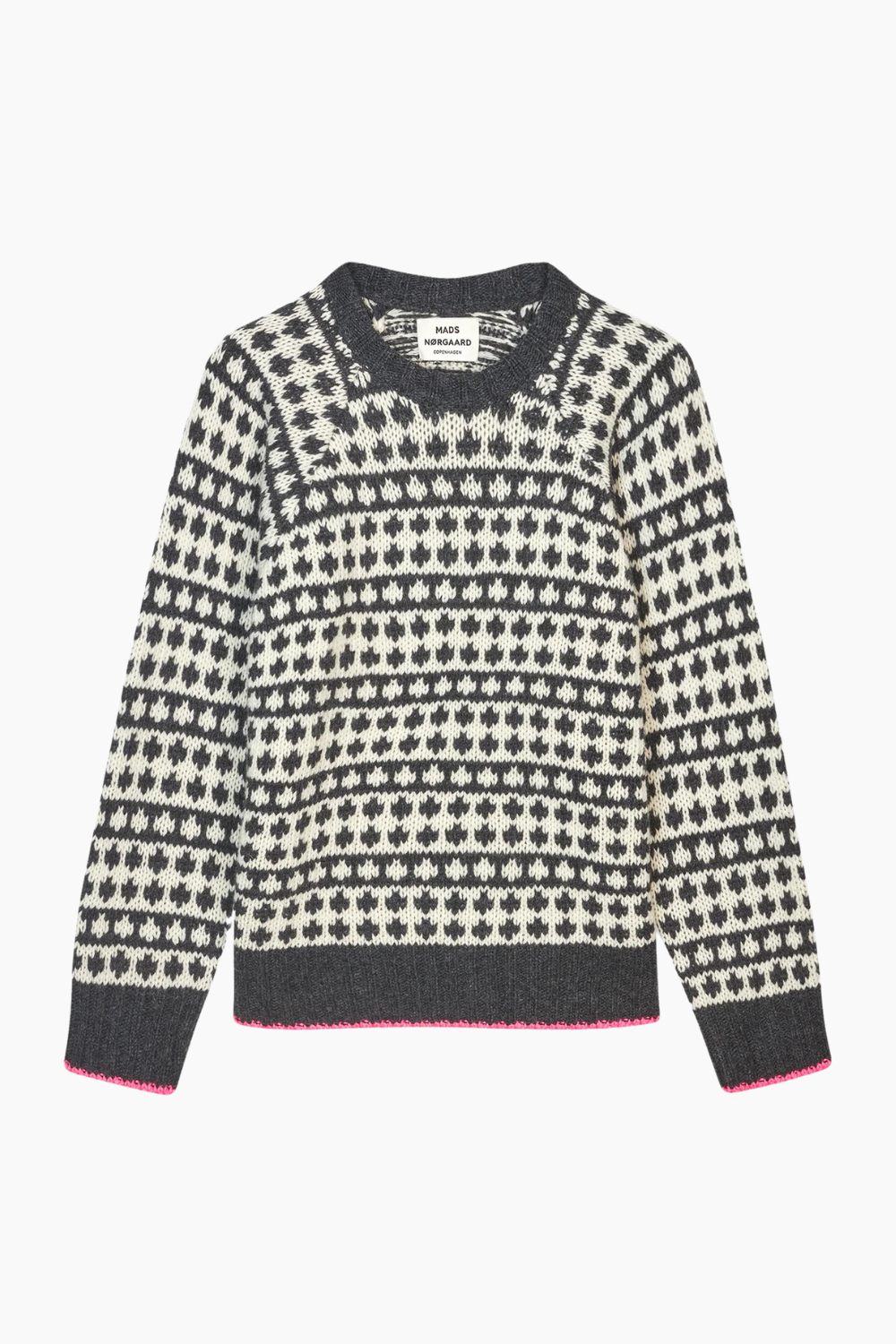 Recycled Iceland Kilian Sweater - Dark Grey Melange/Winter - Mads Nørgaard