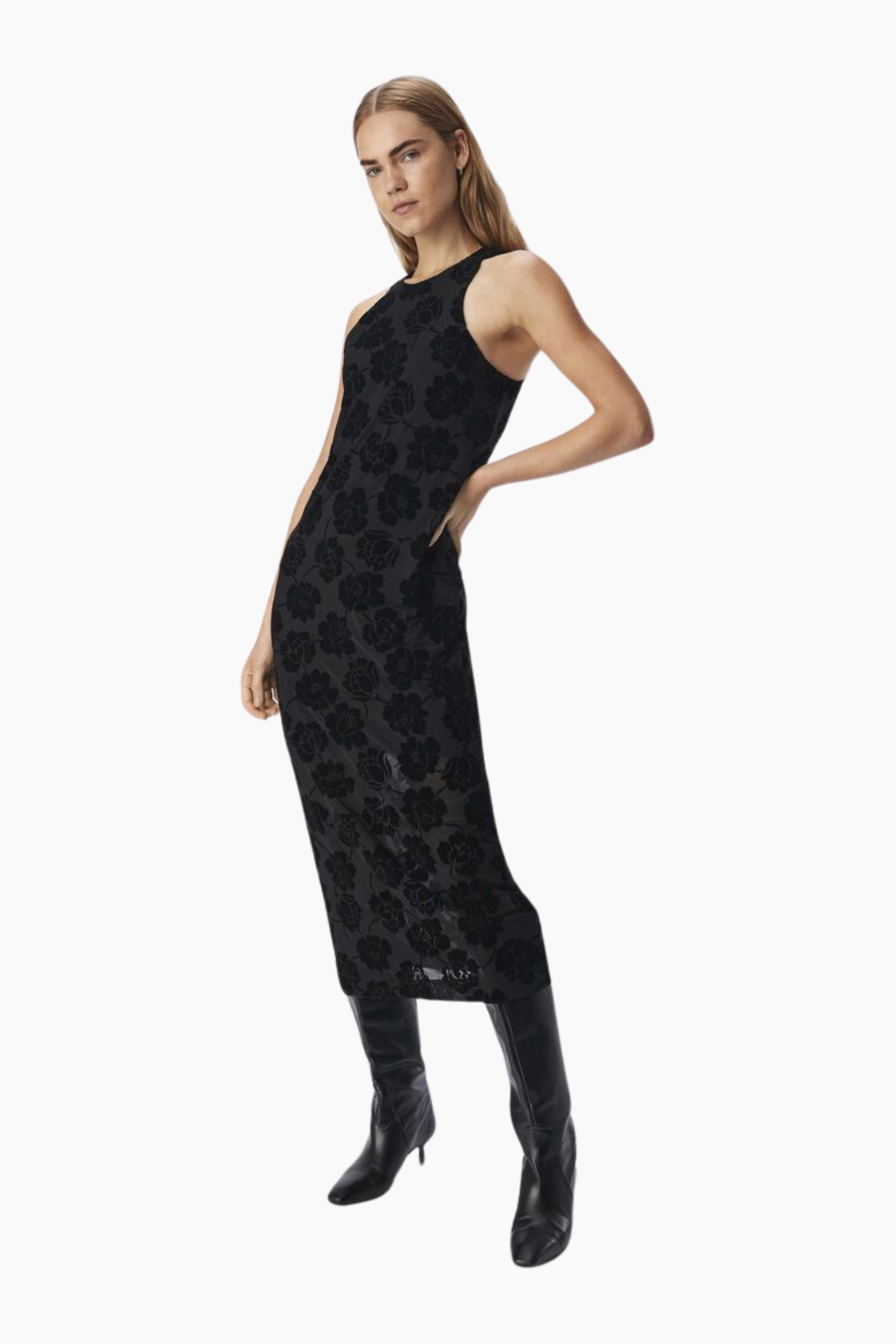 Objalma S/L Slim Dress - Black - Object