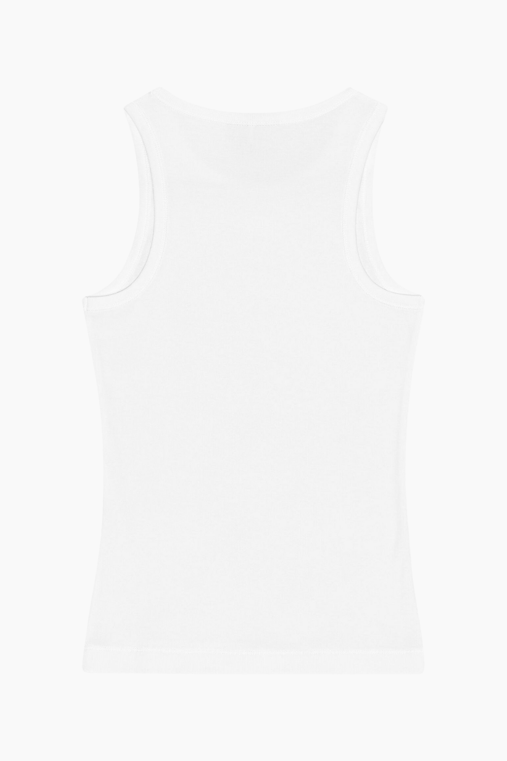 Soft Cotton Rib Tank Top T3897 - Bright White - GANNI