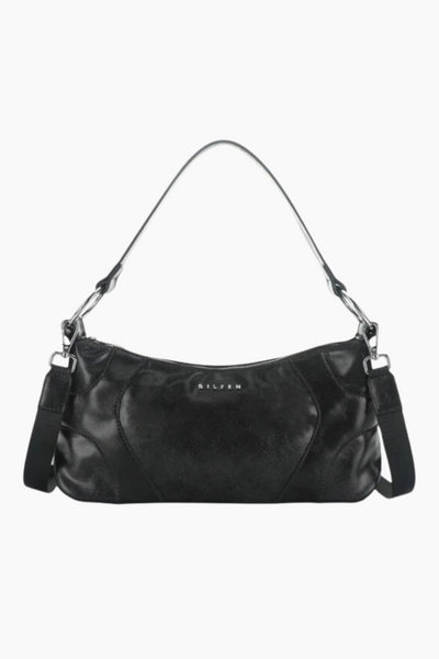 Stella Shoulder Bag - Dark Grey - Silfen Studio