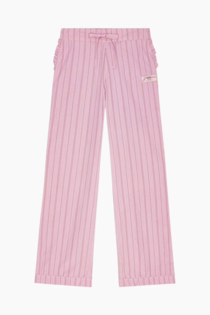 Stripe Cotton Pyjamas Pants W0327 - Lilac Sachet - GANNI