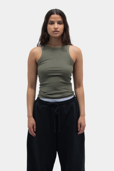 Tank Top Women - Olive Green - bareen