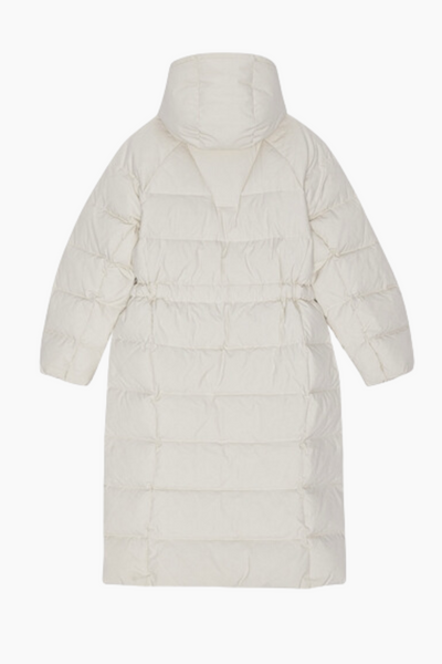 Tech Seersucker Puffer Coat F9689 - Tofu - GANNI