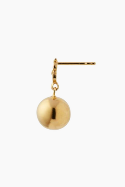 Twin Flow & Disco Ball Earring - Gold - Stine A