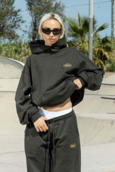 Vintage Hoodie Oversized - Vintage Black - bareen