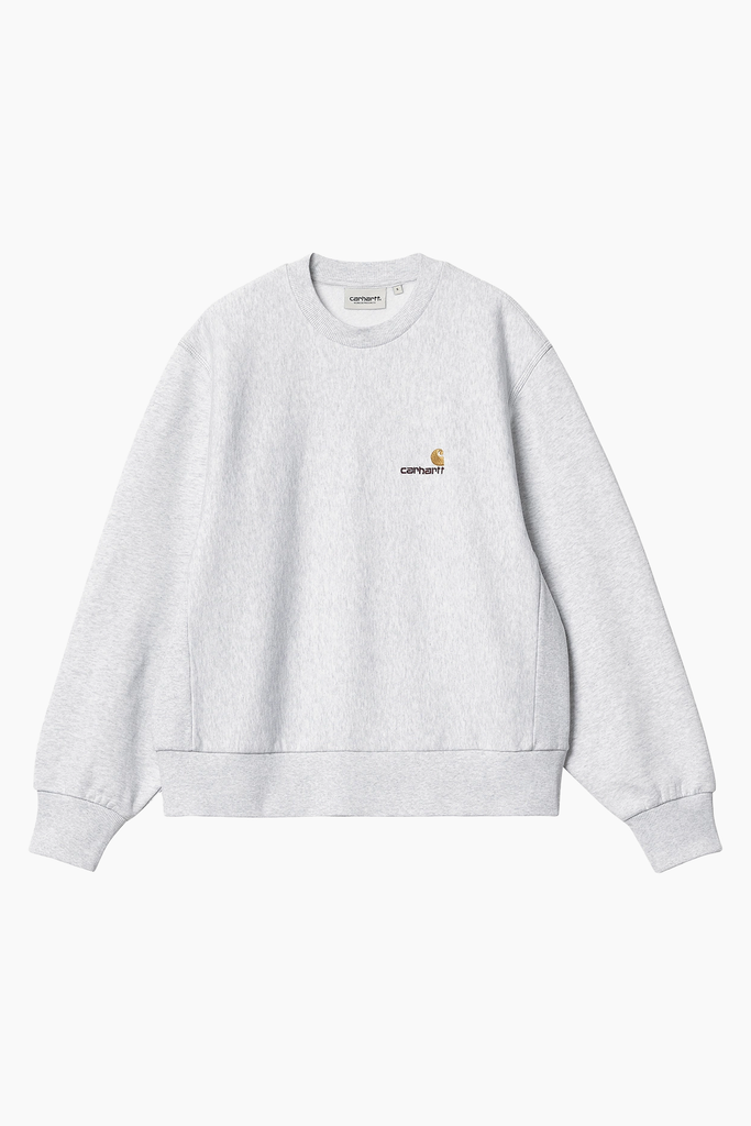 W' American Script Sweat - Ash Heather - Carhartt WIP