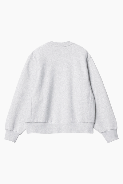 W' American Script Sweat - Ash Heather - Carhartt WIP