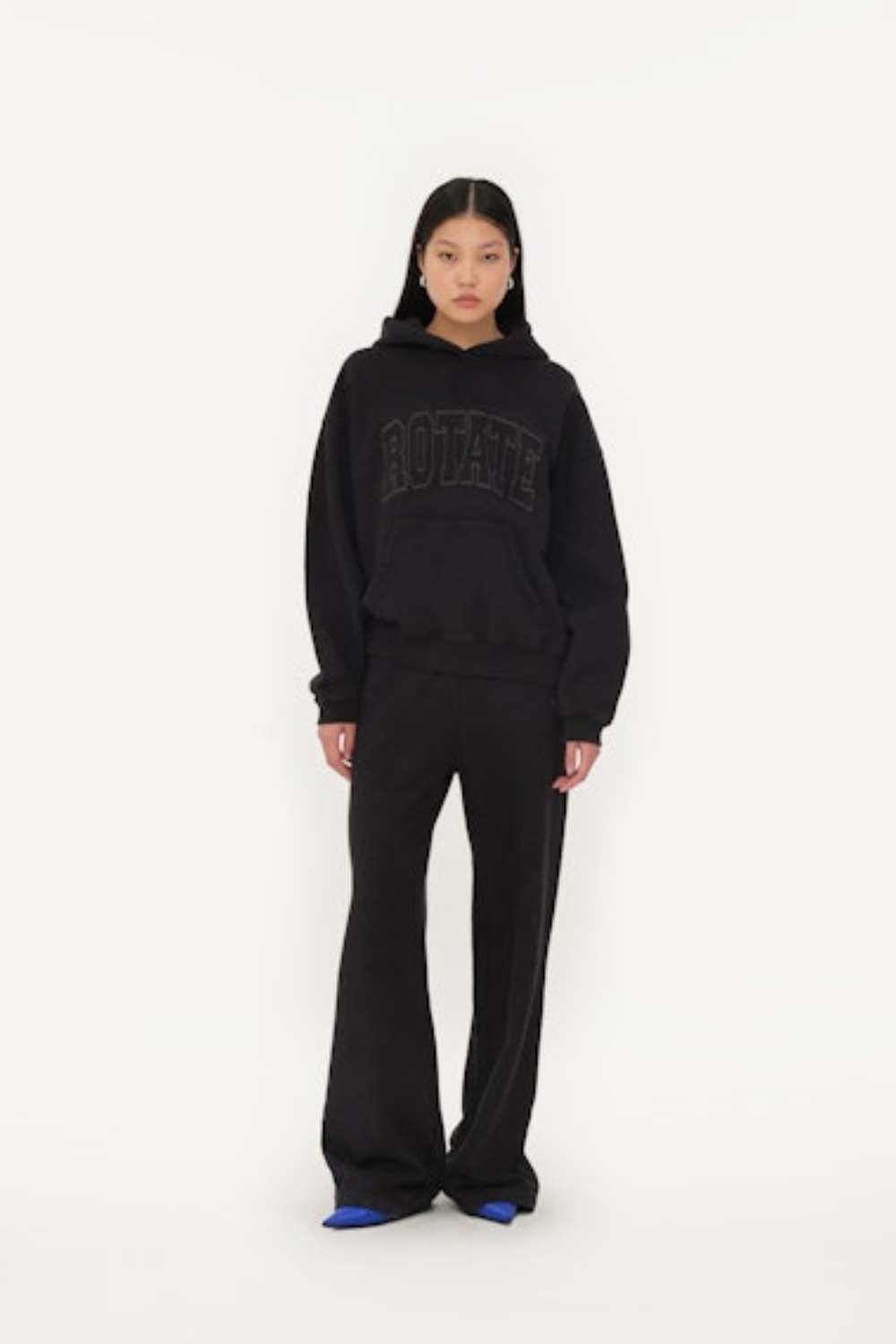 Washed Heavy Sweat Hoodie - Black - Rotate