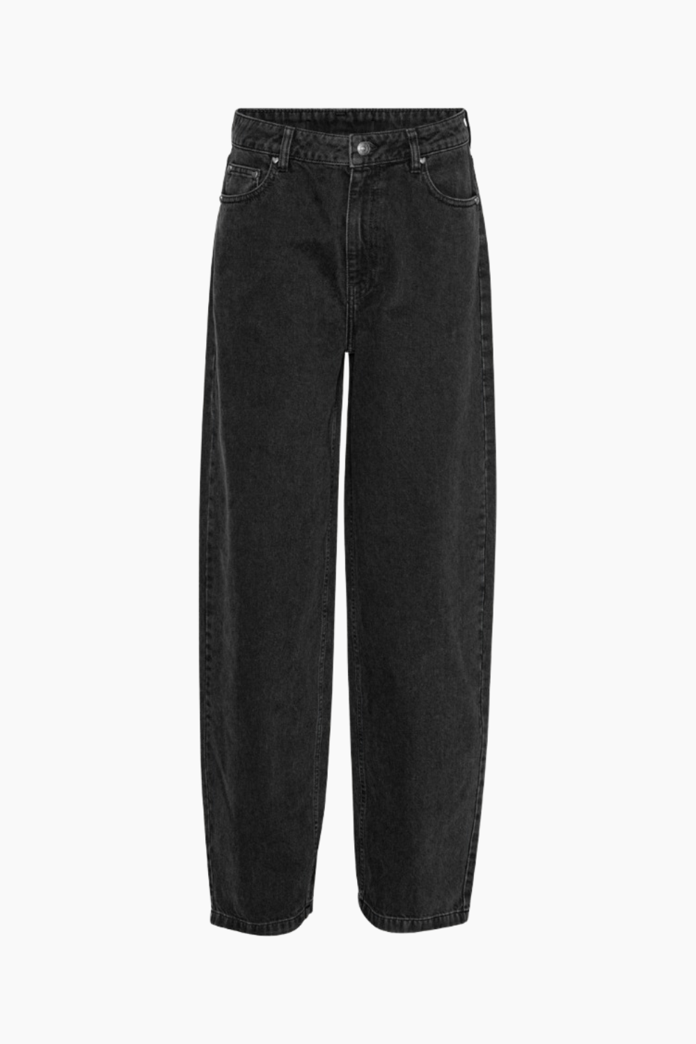 Wide Leg 5 Pocket Jeans - Black Washed - ROTATE