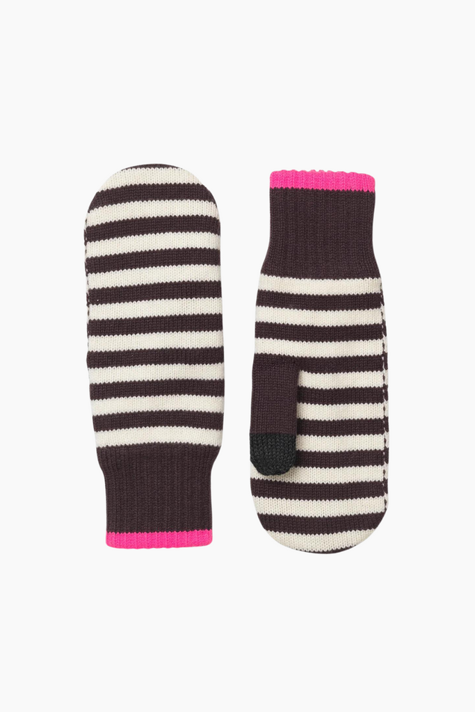 Work Wool Mio Mittens - Black Coffee/Winter White - Mads Nørgaard