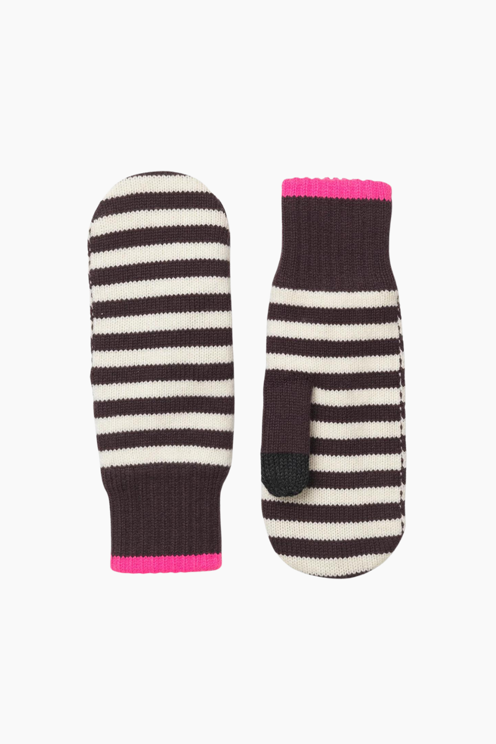 Work Wool Mio Mittens - Black Coffee/Winter White - Mads Nørgaard