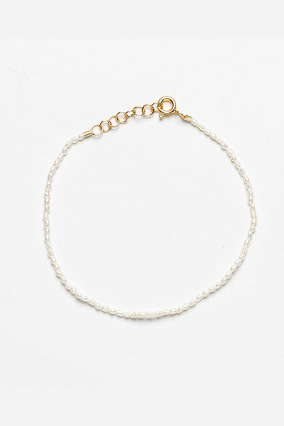 Tiny Pearl Armband - Guld - Sorelle