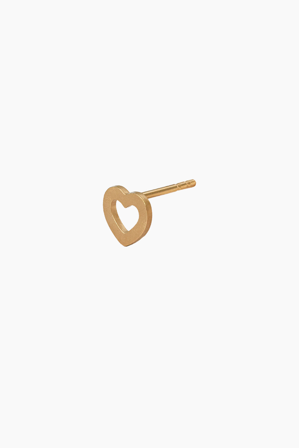 Petit Open Love Heart Earring - Guld - Stine A